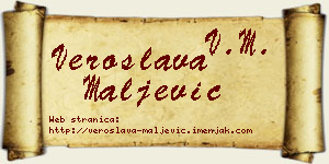 Veroslava Maljević vizit kartica